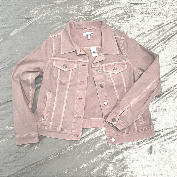 LOFT Jackets & Blazers - L-Tags on Loft Lavender Denim Jacket